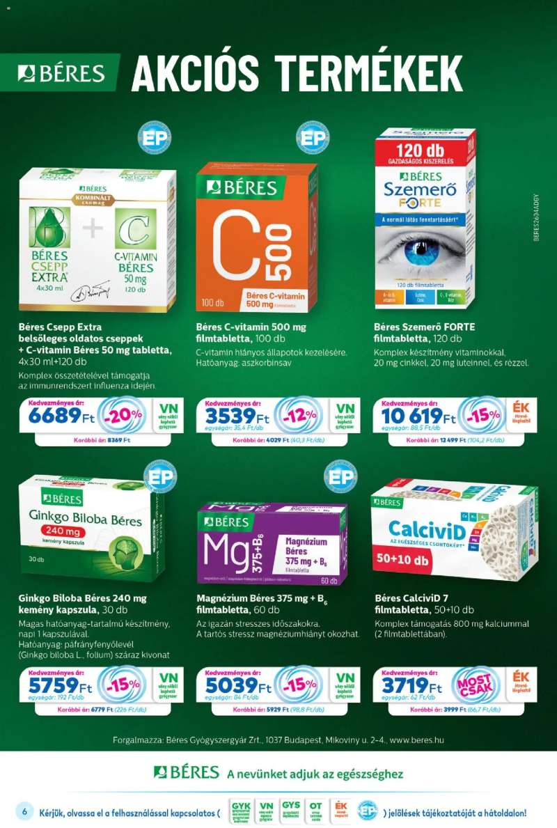 Gyöngy Patikák Gyöngy Patikák akciós újság 6 oldal