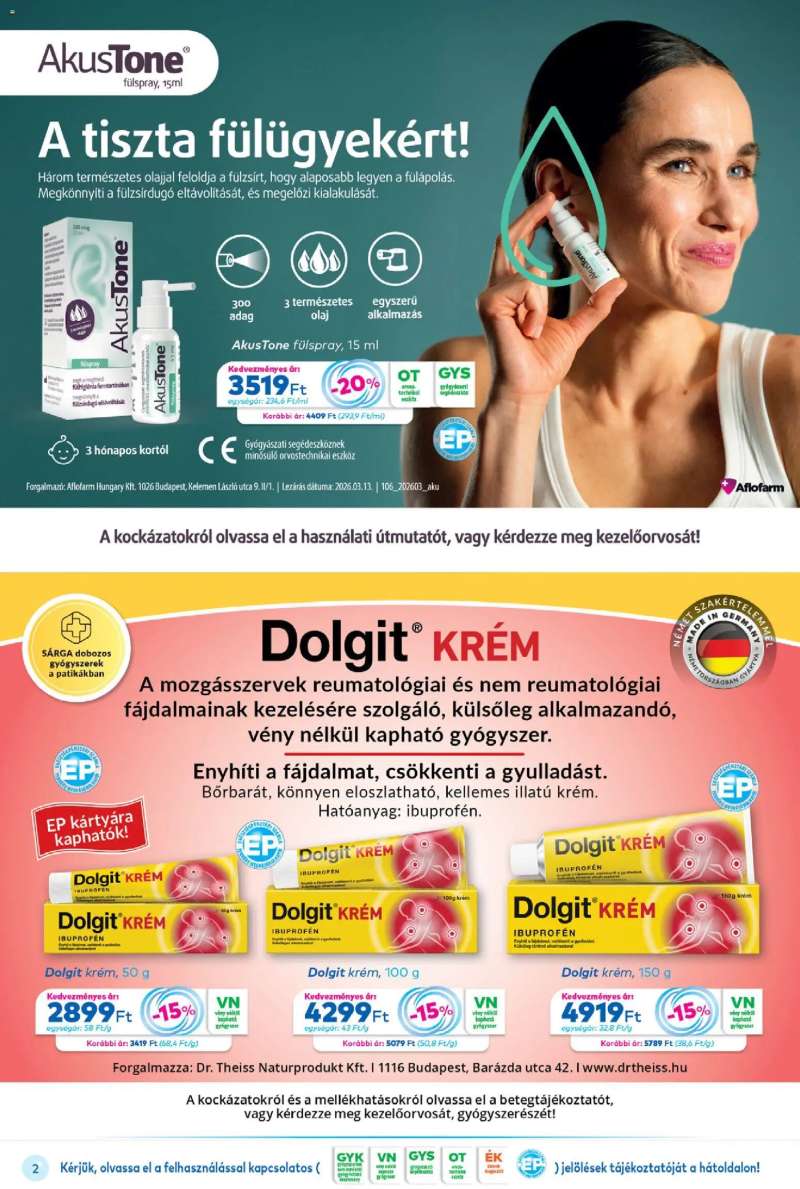 Gyöngy Patikák Gyöngy Patikák akciós újság 2 oldal