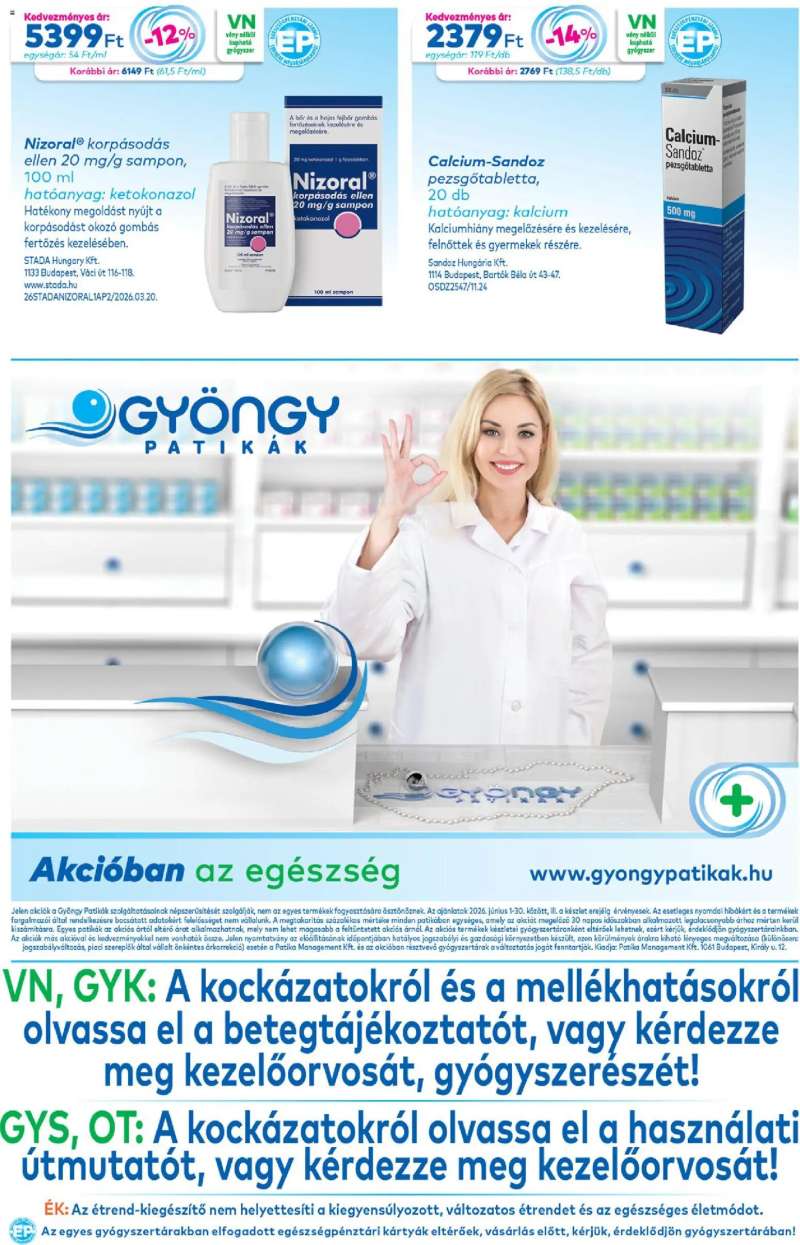 Gyöngy Patikák Gyöngy Patikák akciós újság 20 oldal