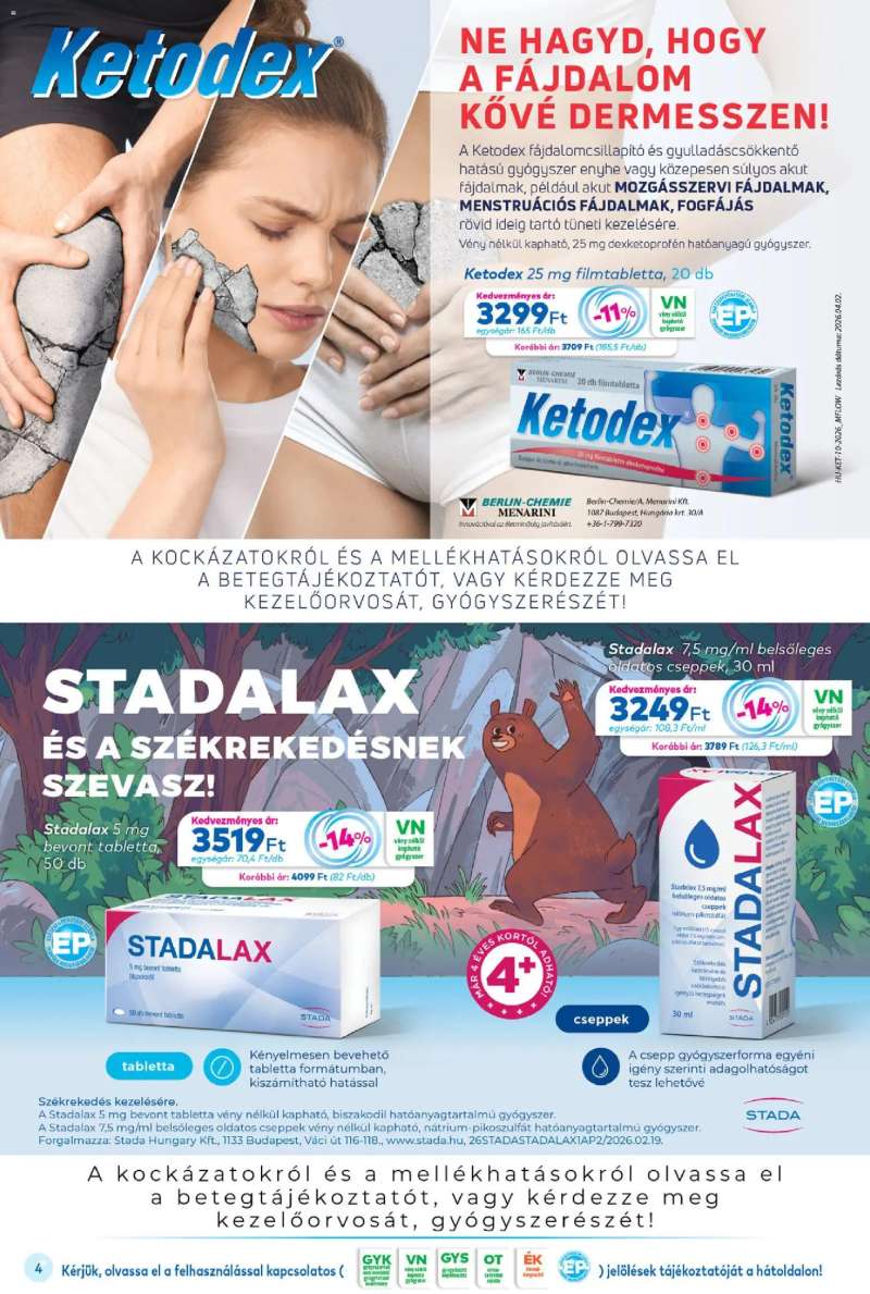 Gyöngy Patikák Gyöngy Patikák akciós újság 4 oldal