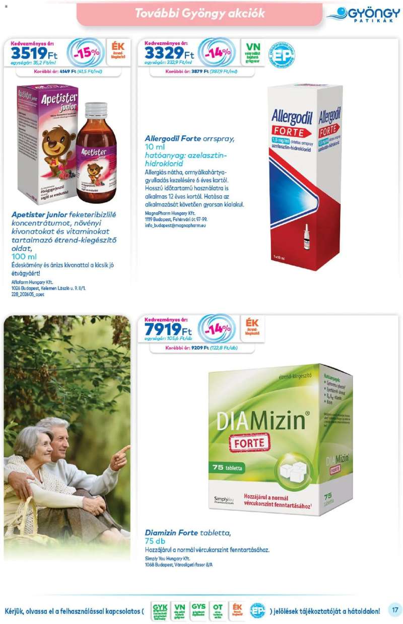 Gyöngy Patikák Gyöngy Patikák akciós újság 17 oldal