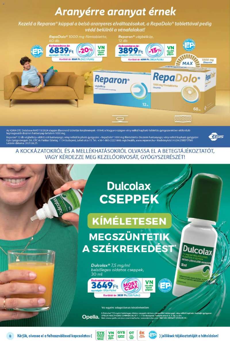 Gyöngy Patikák Gyöngy Patikák akciós újság 8 oldal