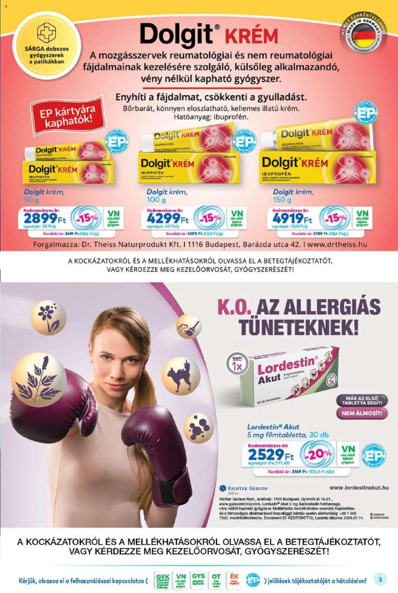 Gyöngy Patikák Gyöngy Patikák akciós újság 3 oldal