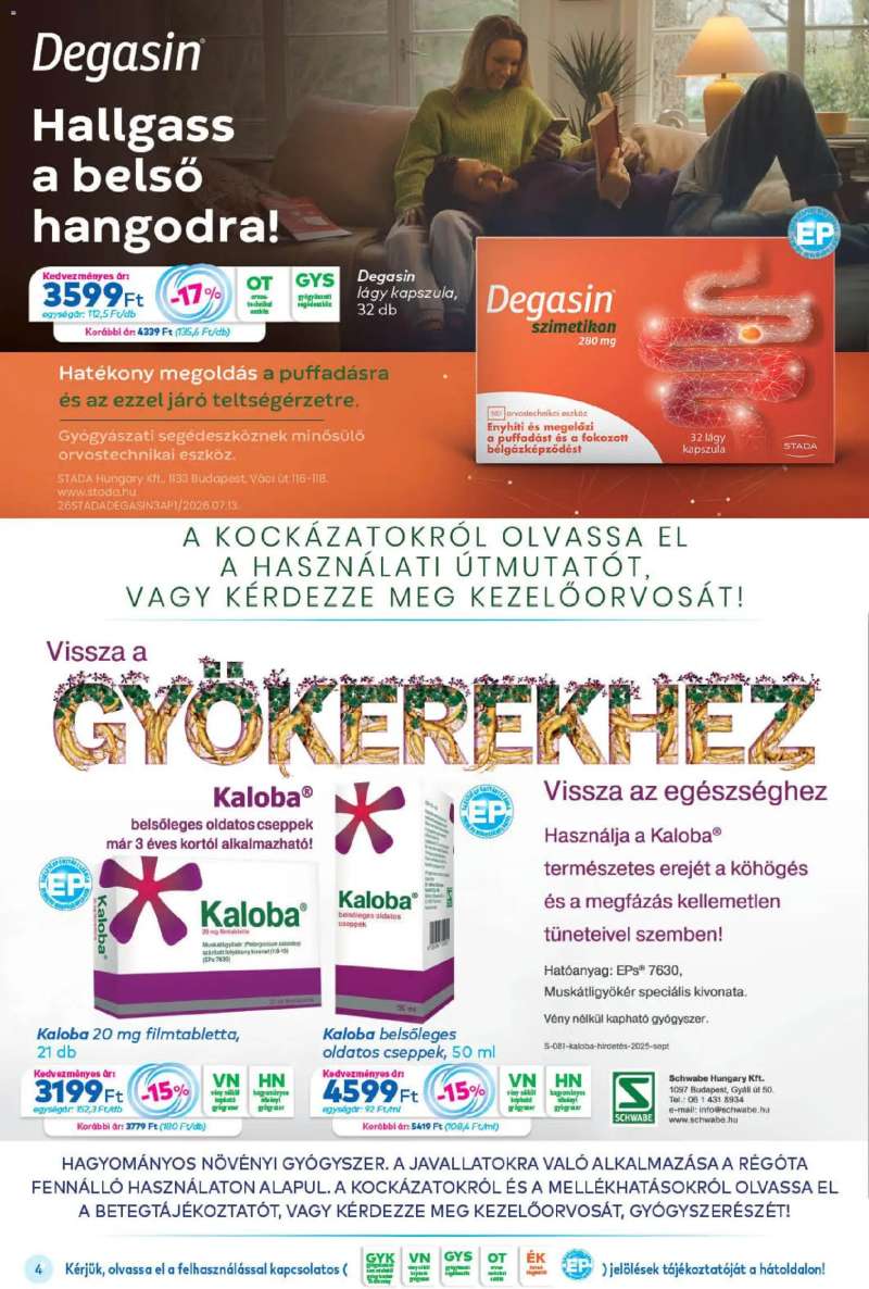 Gyöngy Patikák Gyöngy Patikák akciós újság 4 oldal