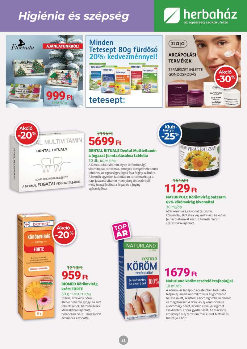 HerbaHáz Akciós Újság 21 oldal
