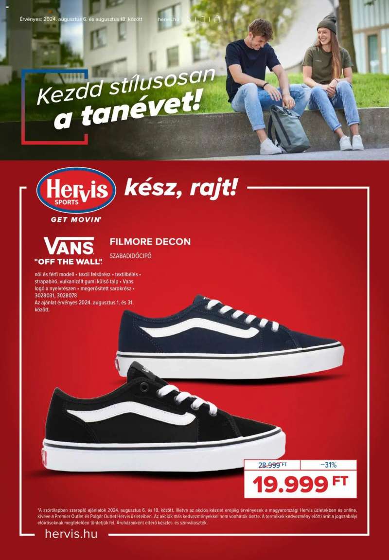 Hervis Sports Akciós újság Hervis Sports 1 oldal