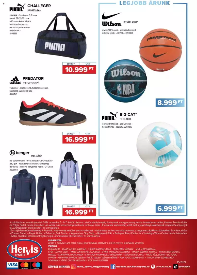 Hervis Sports Akciós újság Hervis Sports 12 oldal