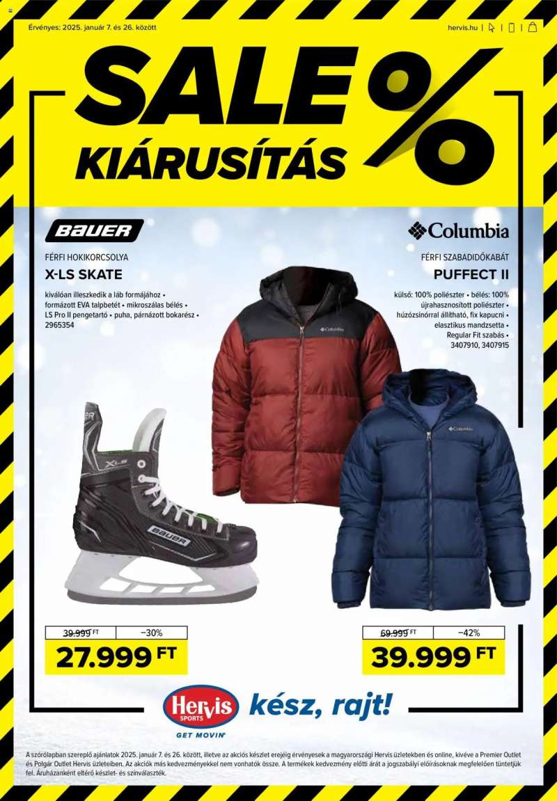 Hervis Sports Akciós újság Hervis Sports 1 oldal