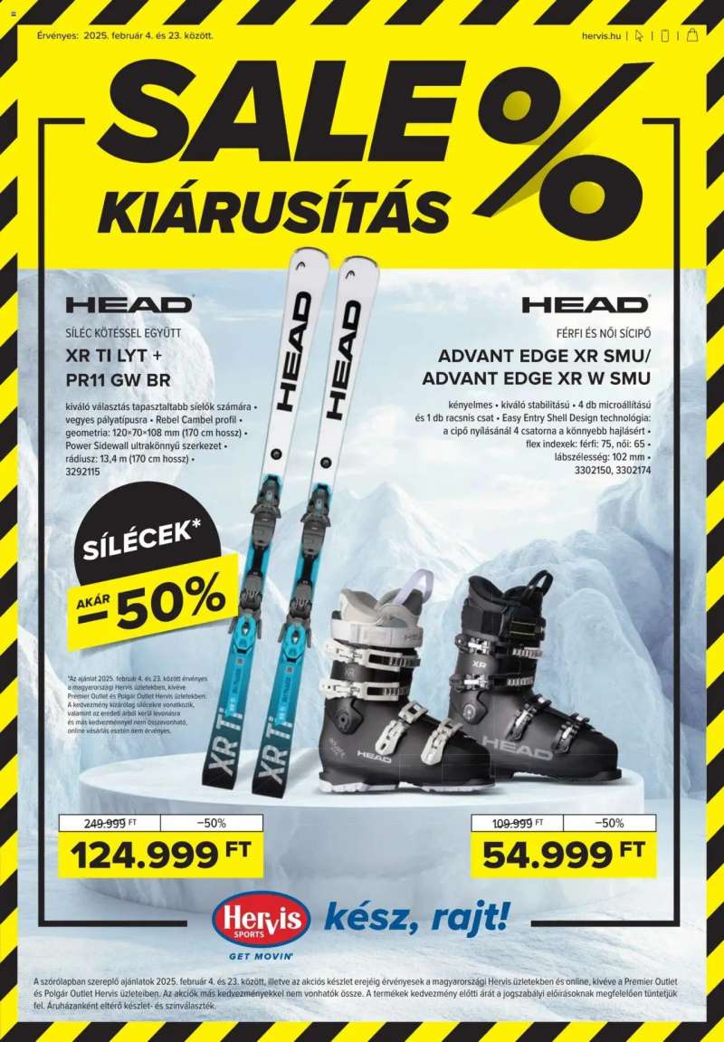 Hervis Sports Akciós újság Hervis Sports 1 oldal