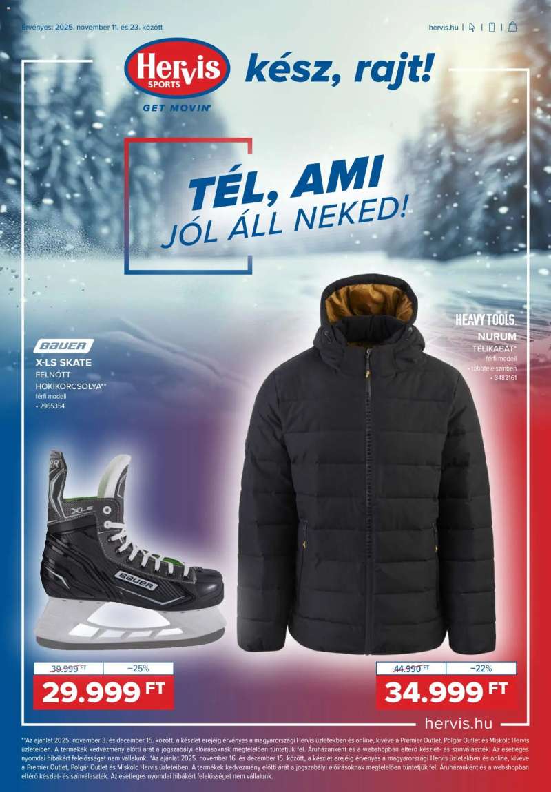 Hervis Sports Akciós újság Hervis Sports 1 oldal