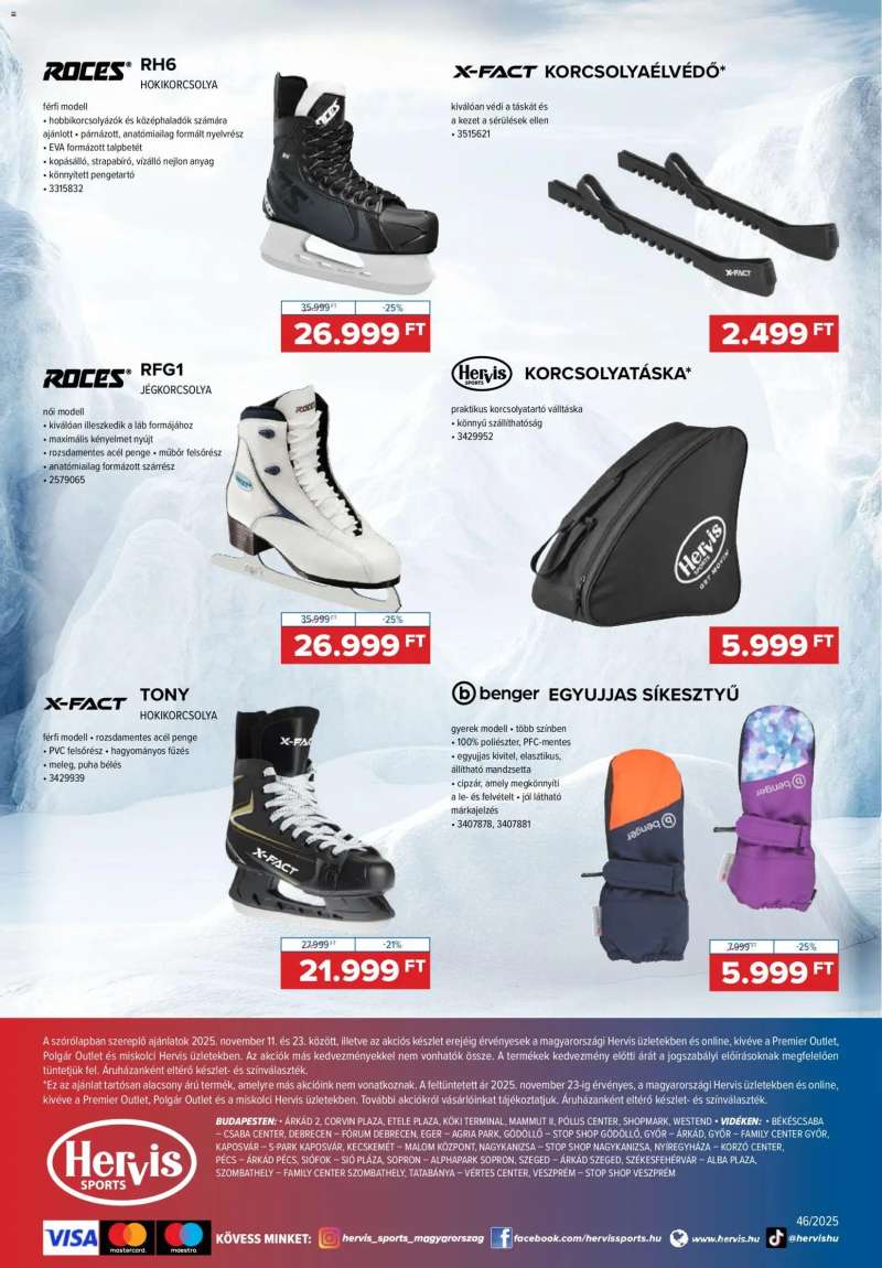 Hervis Sports Akciós újság Hervis Sports 10 oldal