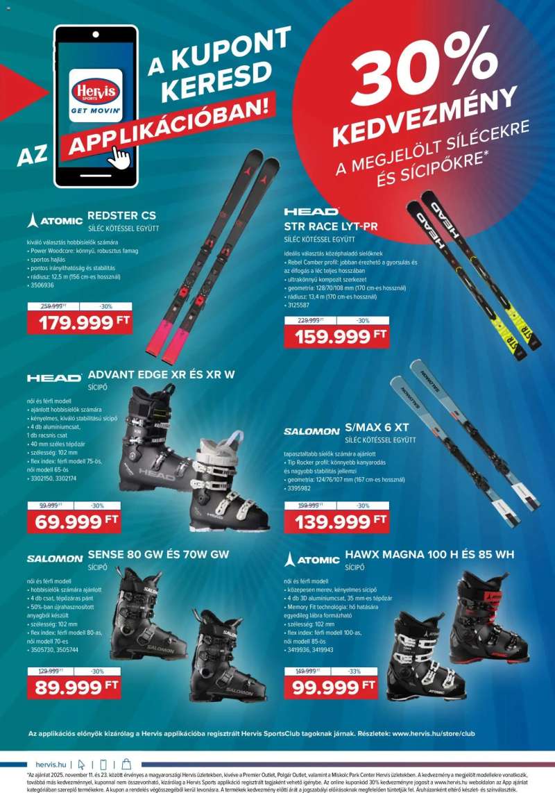 Hervis Sports Akciós újság Hervis Sports 2 oldal