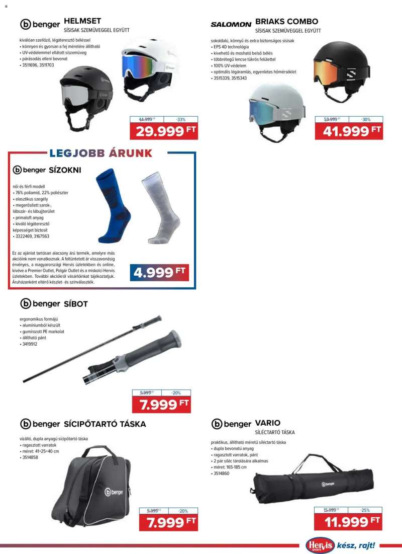Hervis Sports Akciós újság Hervis Sports 3 oldal
