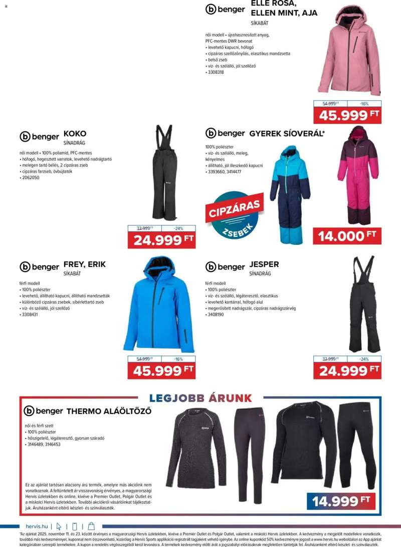Hervis Sports Akciós újság Hervis Sports 4 oldal