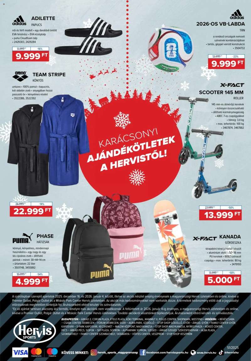 Hervis Sports Akciós újság Hervis Sports 12 oldal