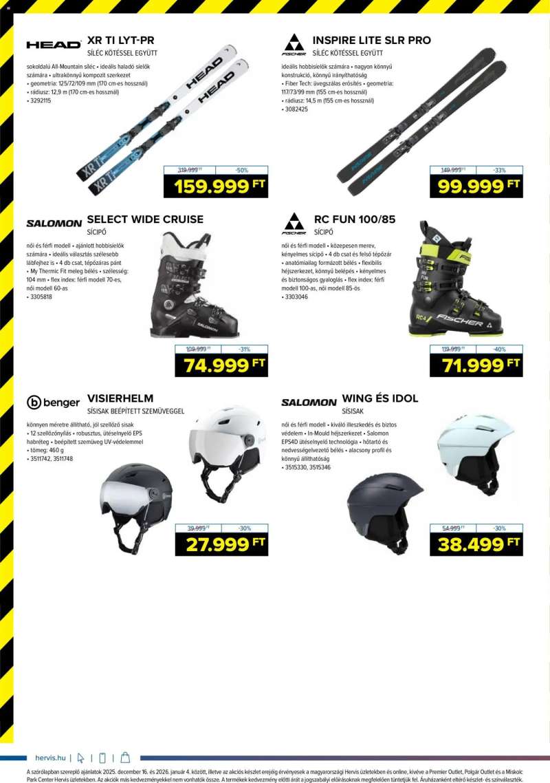 Hervis Sports Akciós újság Hervis Sports 4 oldal