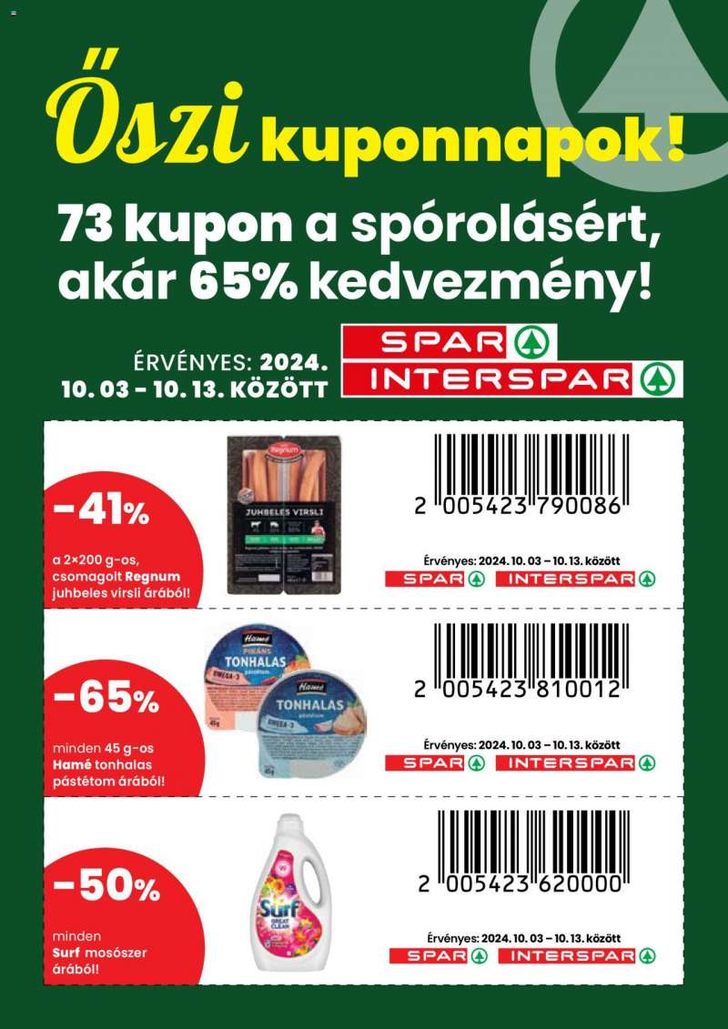 Interspar Őszi kuponnapok 1 oldal