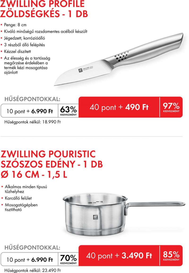 Interspar ZWILLING Hűségakció 3 oldal