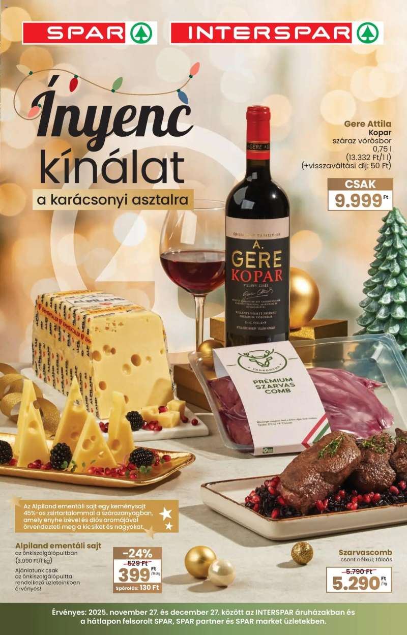 Interspar Karácsonyi Ínyenc katalógus 1 oldal