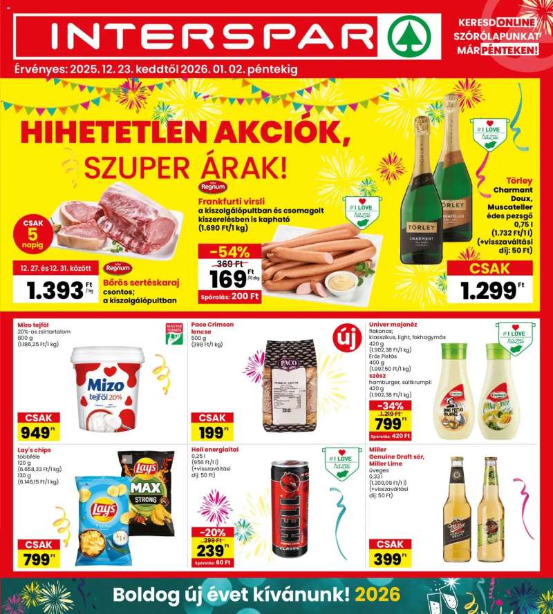 Interspar Akciós újság Interspar 1 oldal