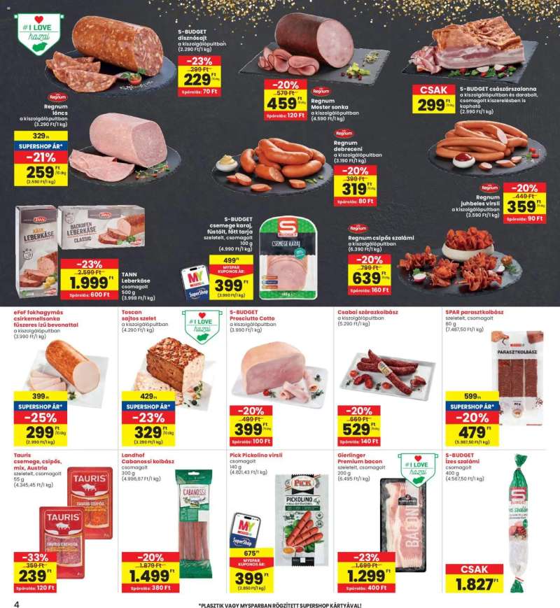 Interspar Interspar akciós újság 4 oldal