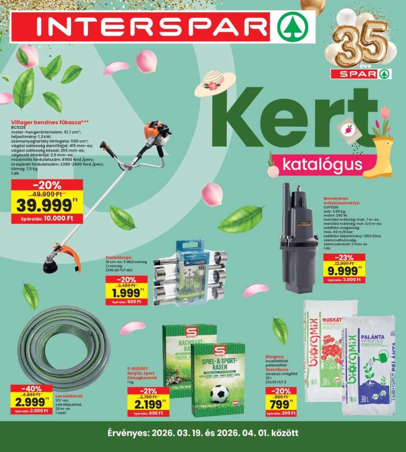 Interspar Interspar Kert katalógus 1 oldal