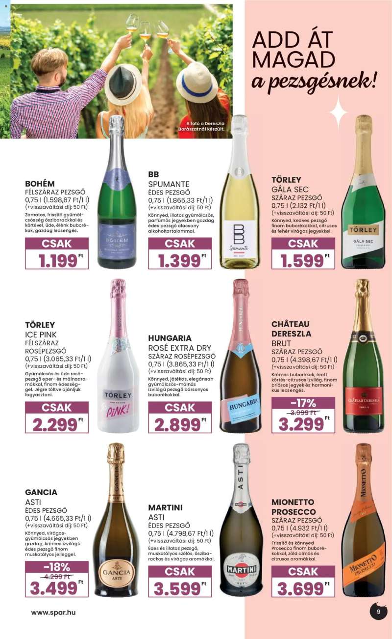 Interspar Interspar Tavaszi Borkatalógus 9 oldal