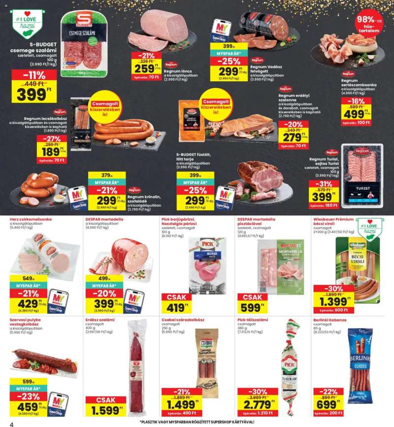 Interspar Interspar akciós újság 4 oldal