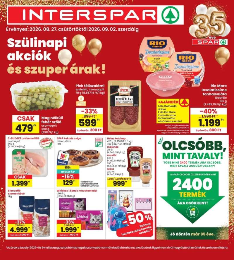 Interspar Interspar akciós újság 1 oldal