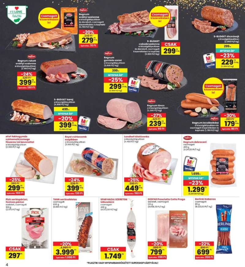 Interspar Interspar akciós újság 4 oldal