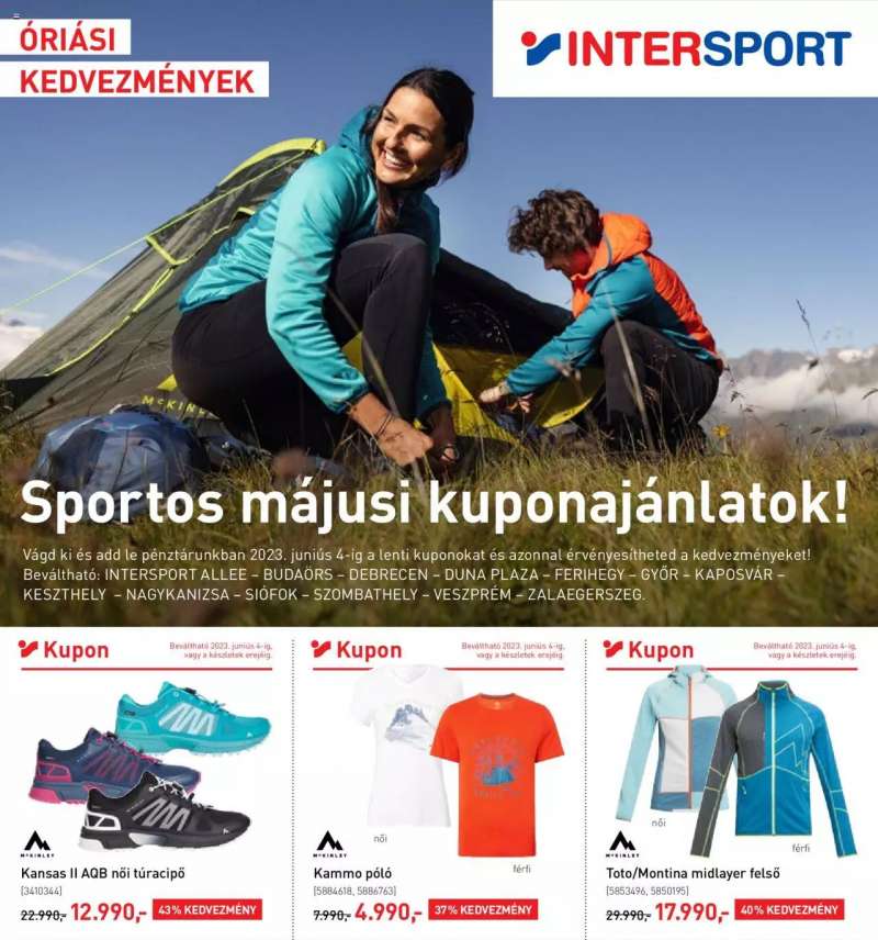Intersport Májusi kuponajánlatok 1 oldal