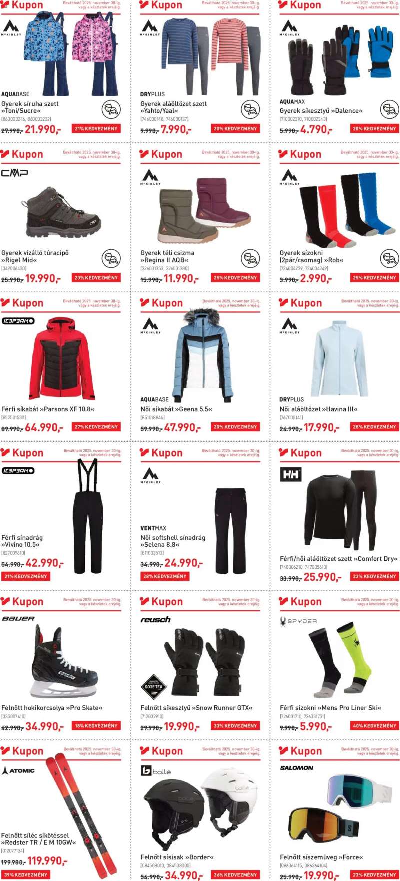 Intersport Aktuális kuponlap 2 oldal