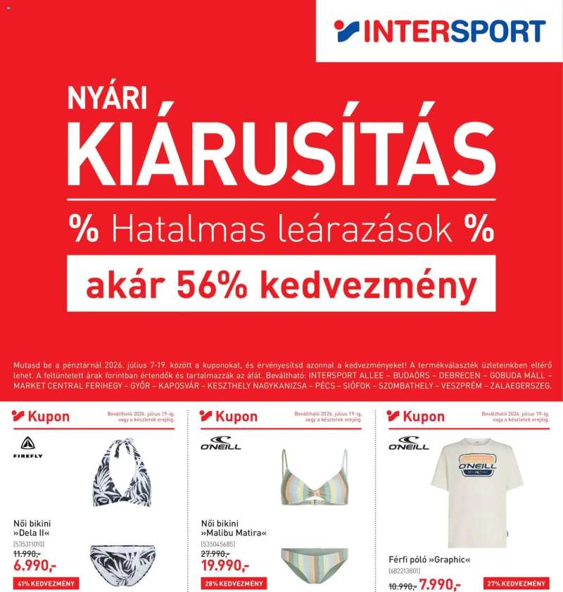 Intersport Intersport akciós újság 1 oldal