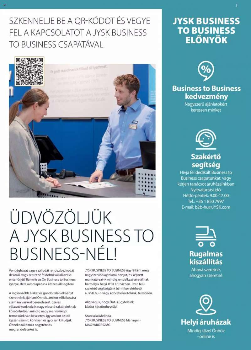 JYSK Business to Business katalógus 4 oldal