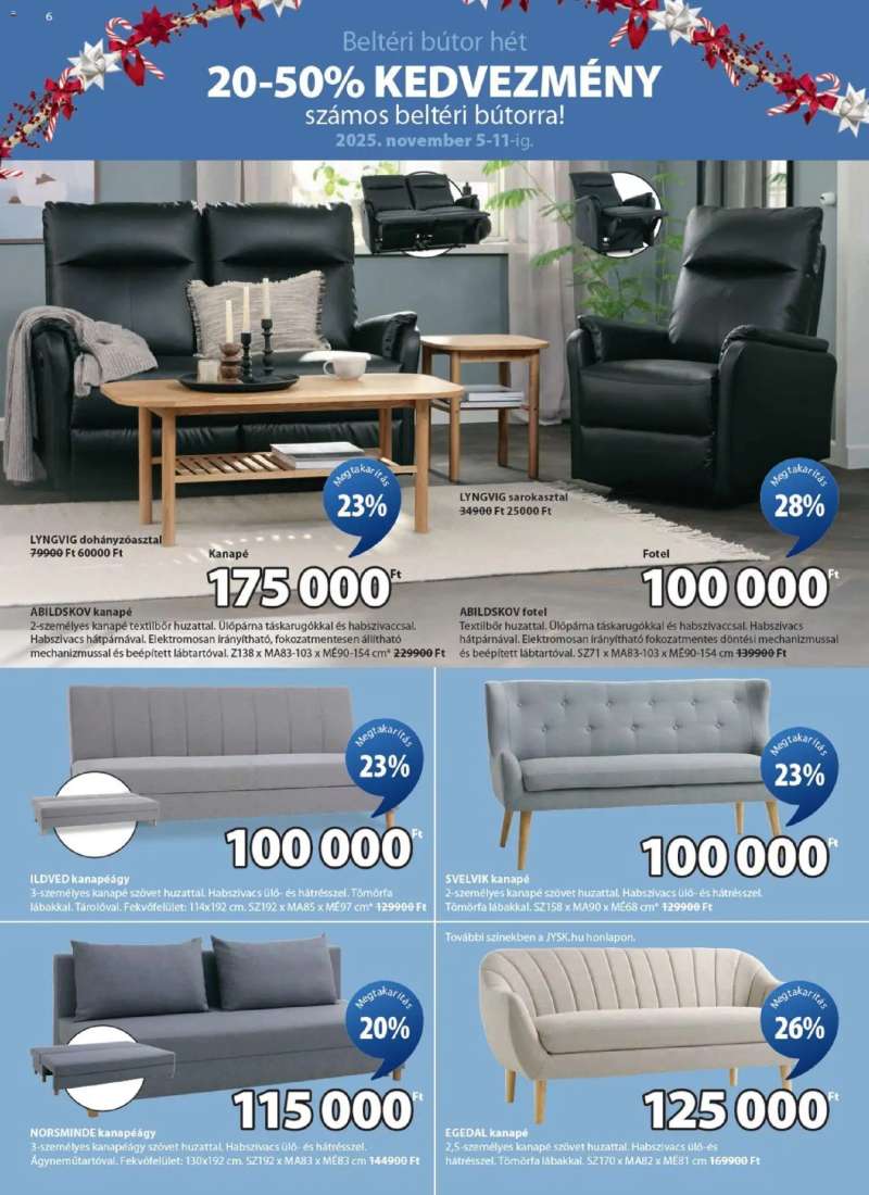 JYSK Akciós újság JYSK 6 oldal