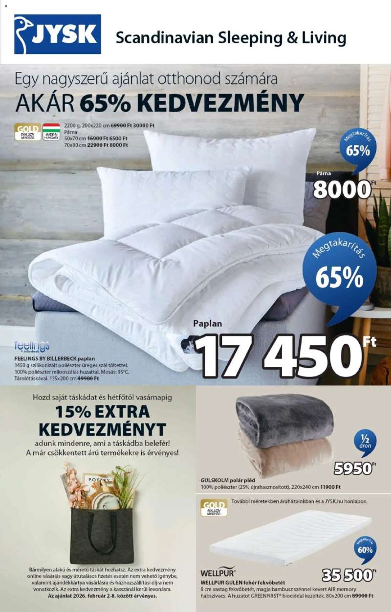 JYSK Akciós újság JYSK 1 oldal