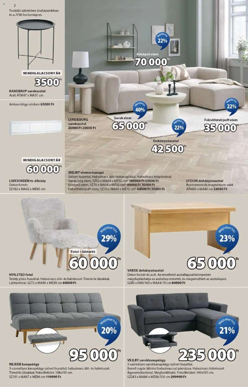 JYSK Akciós újság JYSK 2 oldal