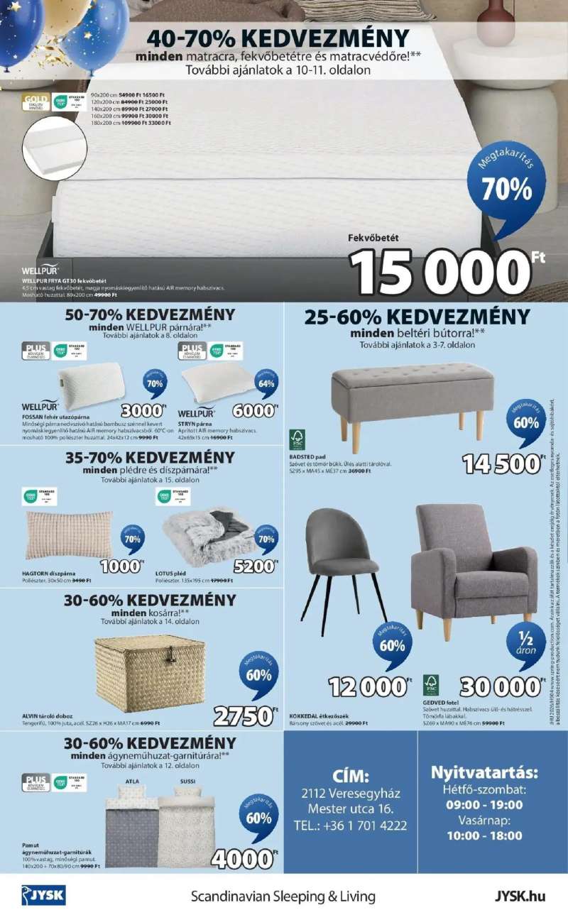 JYSK Akciós újság JYSK Veresegyház 16 oldal