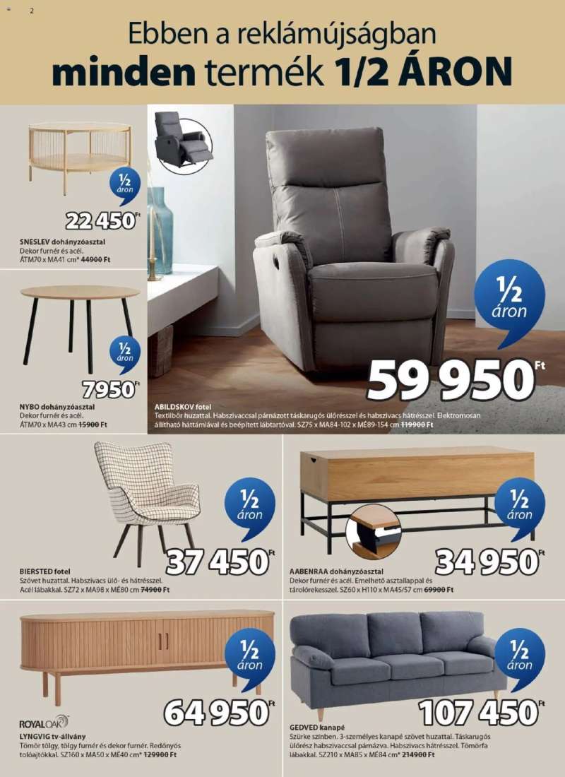 JYSK Aktuális ajánlatok 2 oldal