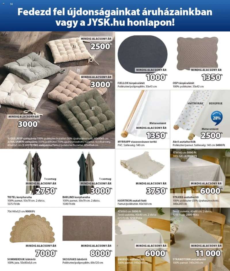 JYSK JYSK akciós újság 14 oldal