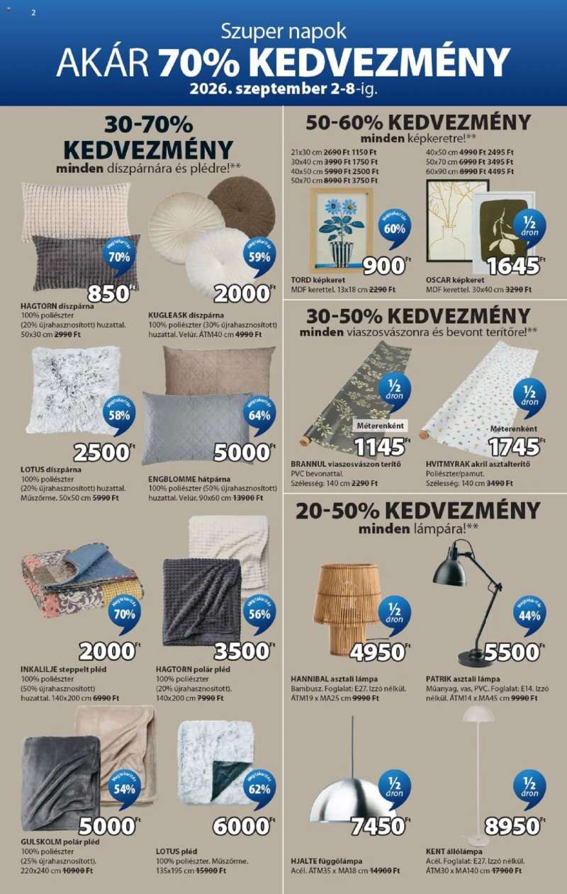 JYSK JYSK akciós újság 2 oldal