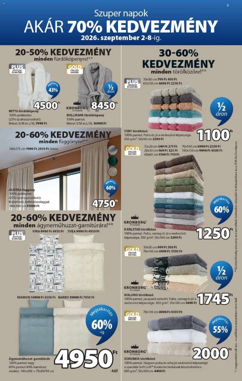 JYSK JYSK akciós újság 3 oldal