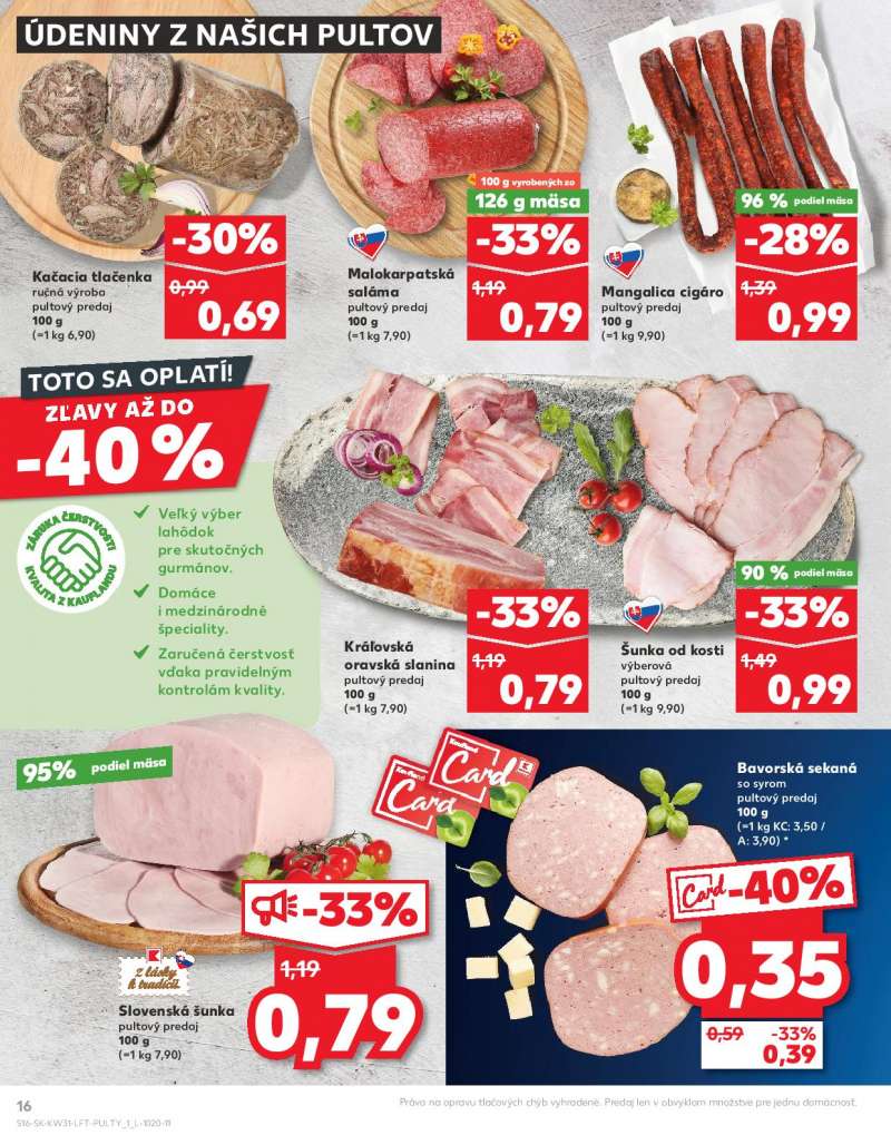 Kaufland Szlovákia Akciós Újság 16 oldal