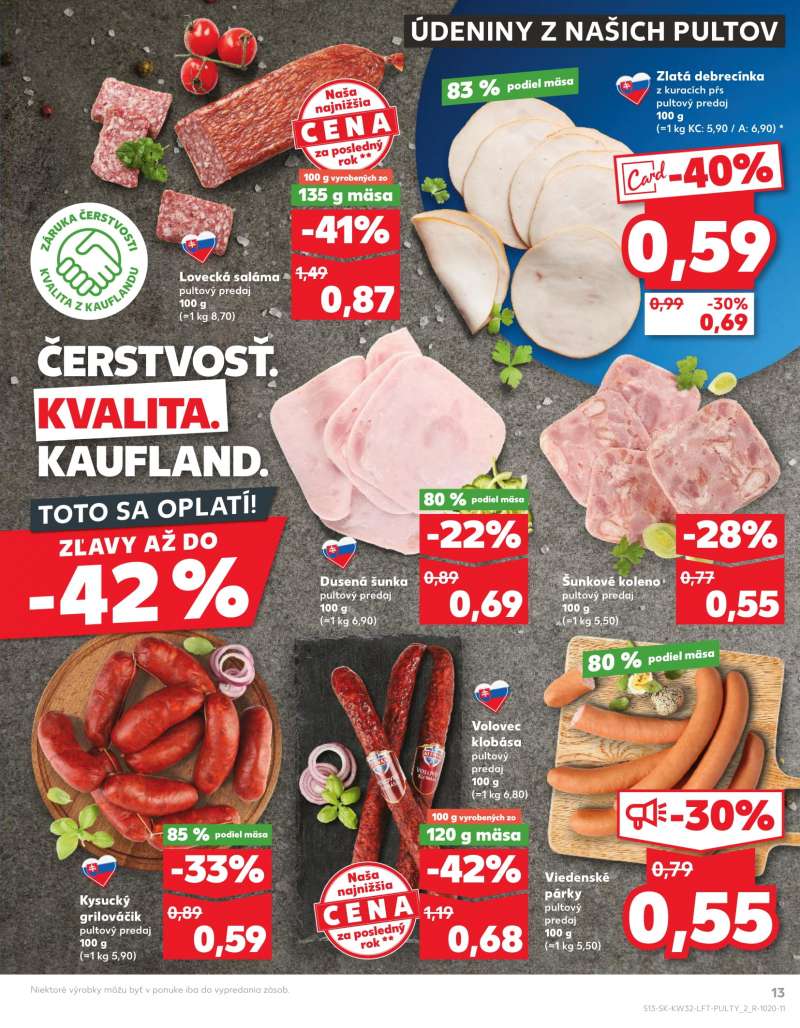 Kaufland Szlovákia Akciós Újság 13 oldal