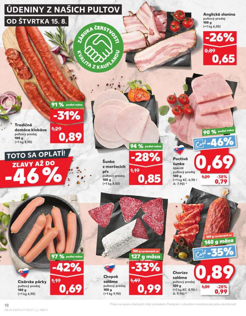 Kaufland Szlovákia Akciós Újság 18 oldal