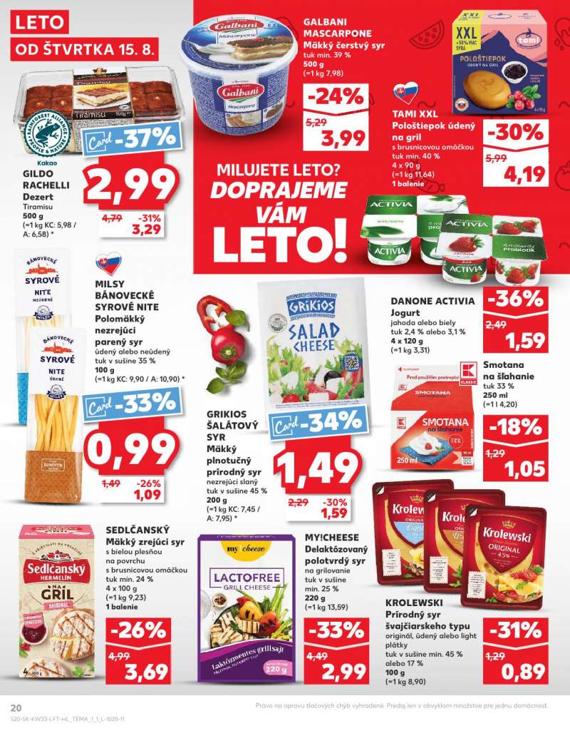 Kaufland Szlovákia Akciós Újság 20 oldal