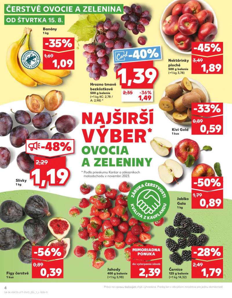 Kaufland Szlovákia Akciós Újság 4 oldal