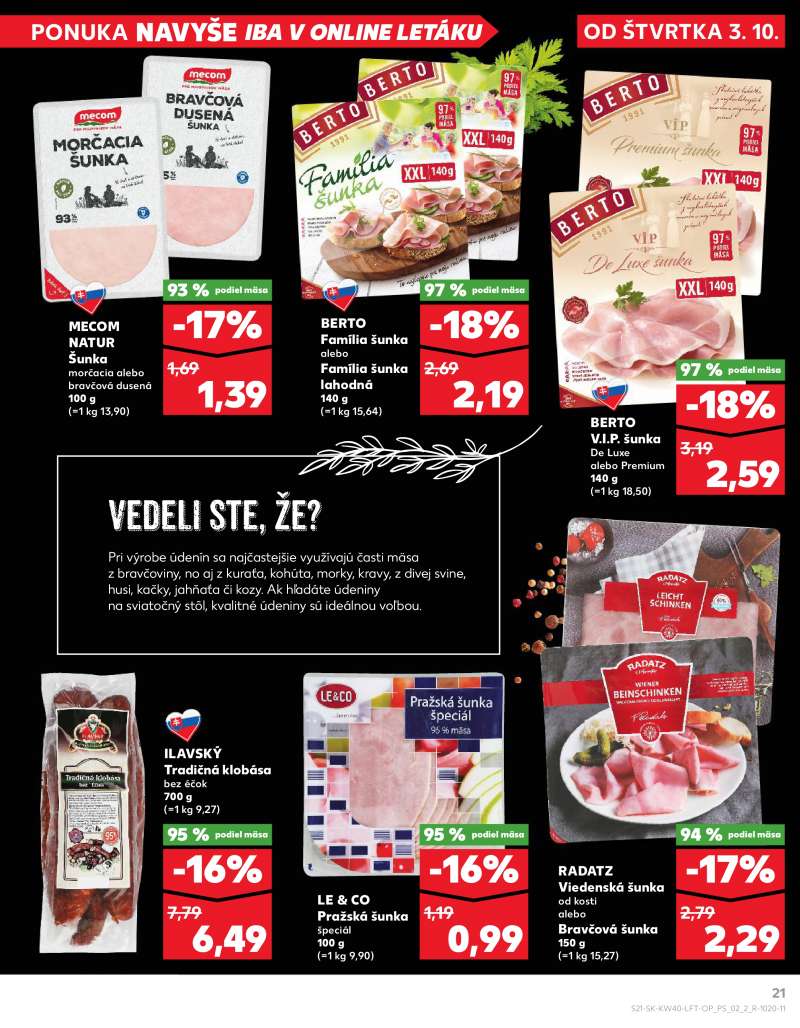 Kaufland Szlovákia Akciós Újság 21 oldal