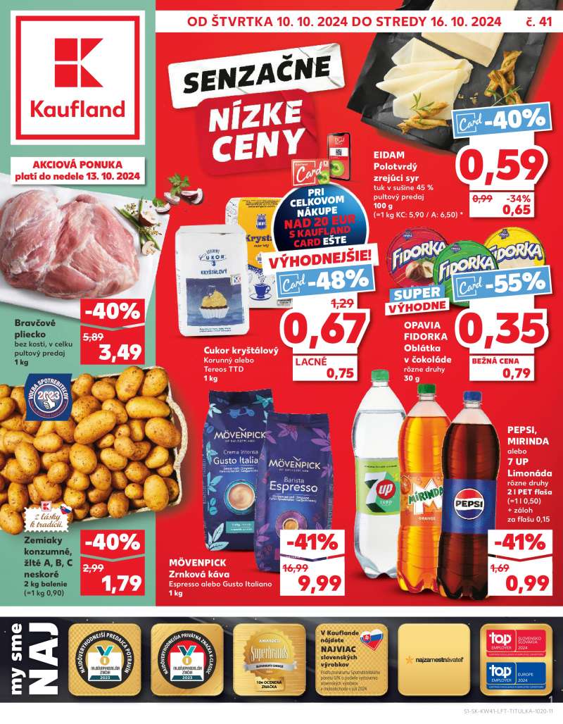 Kaufland Szlovákia Akciós Újság 1 oldal