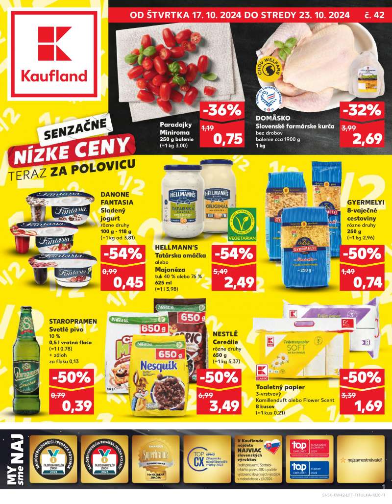 Kaufland Szlovákia Akciós Újság 1 oldal